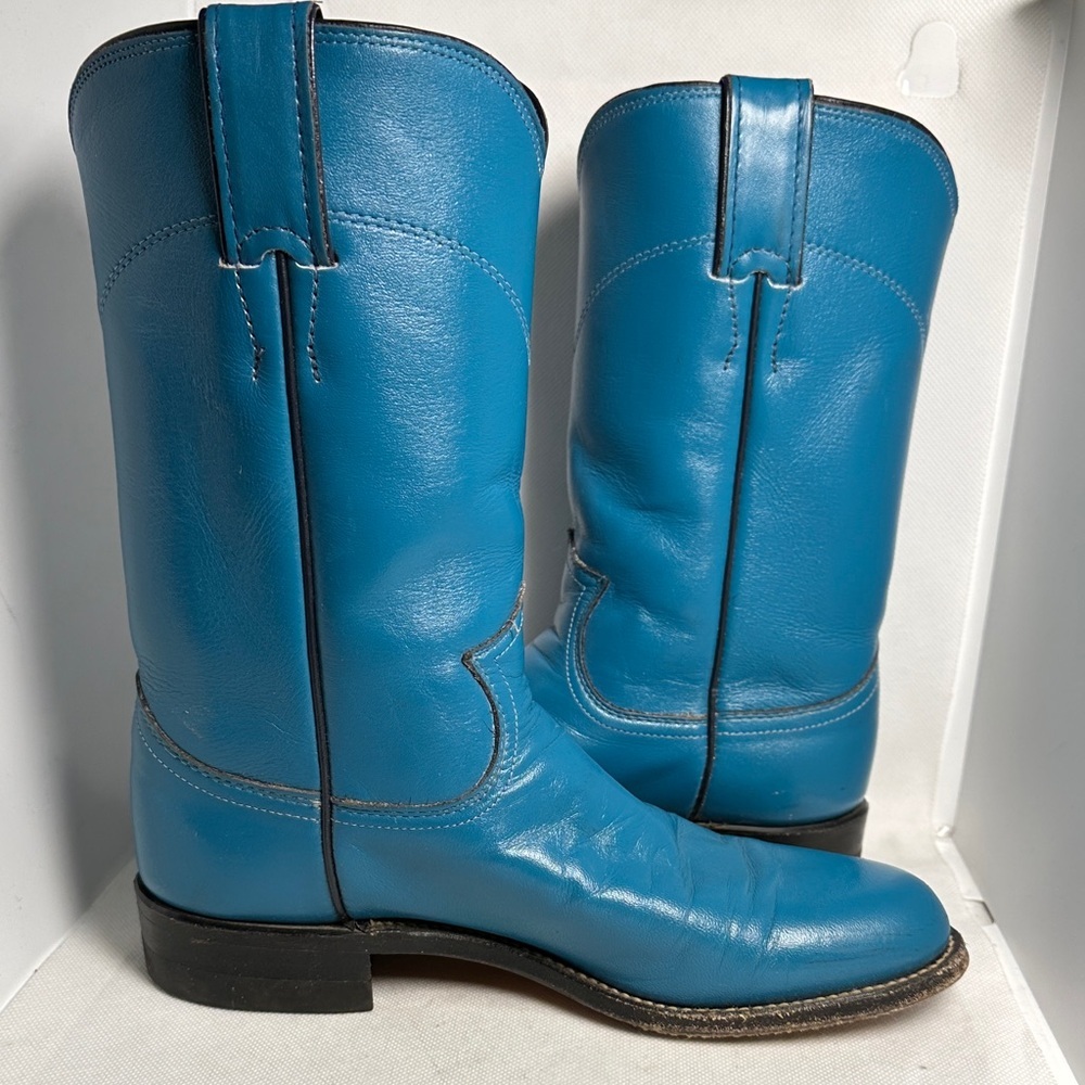 Justin Roper Turquoise Blue Cowboy Boots – Size 5.5 - Picture 4 of 15